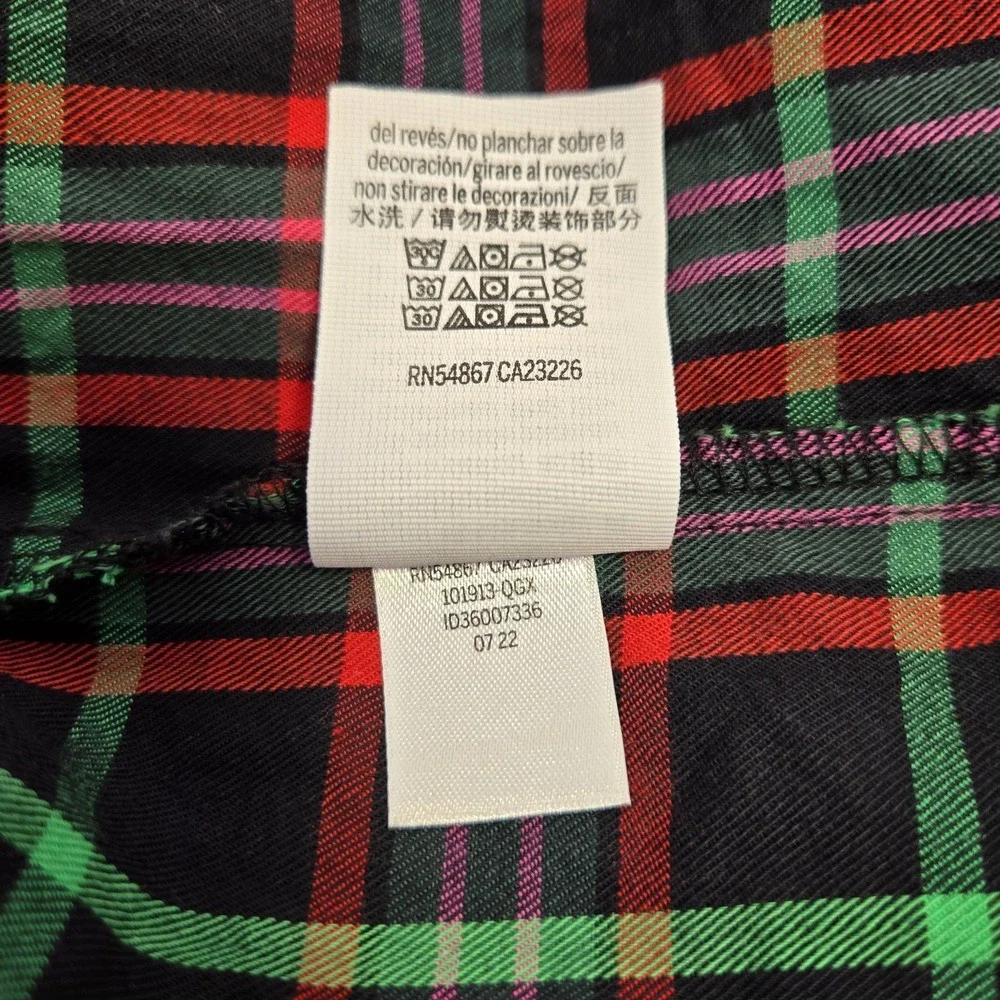 Victoria's Secret PINK Logo Holiday Plaid Sleep Shorts‎ Size M Loungewear